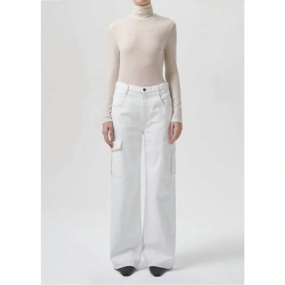 AGOLDE Minka High-Rise Wide-Leg Cargo Jeans
Milkshake Size 33 NWT